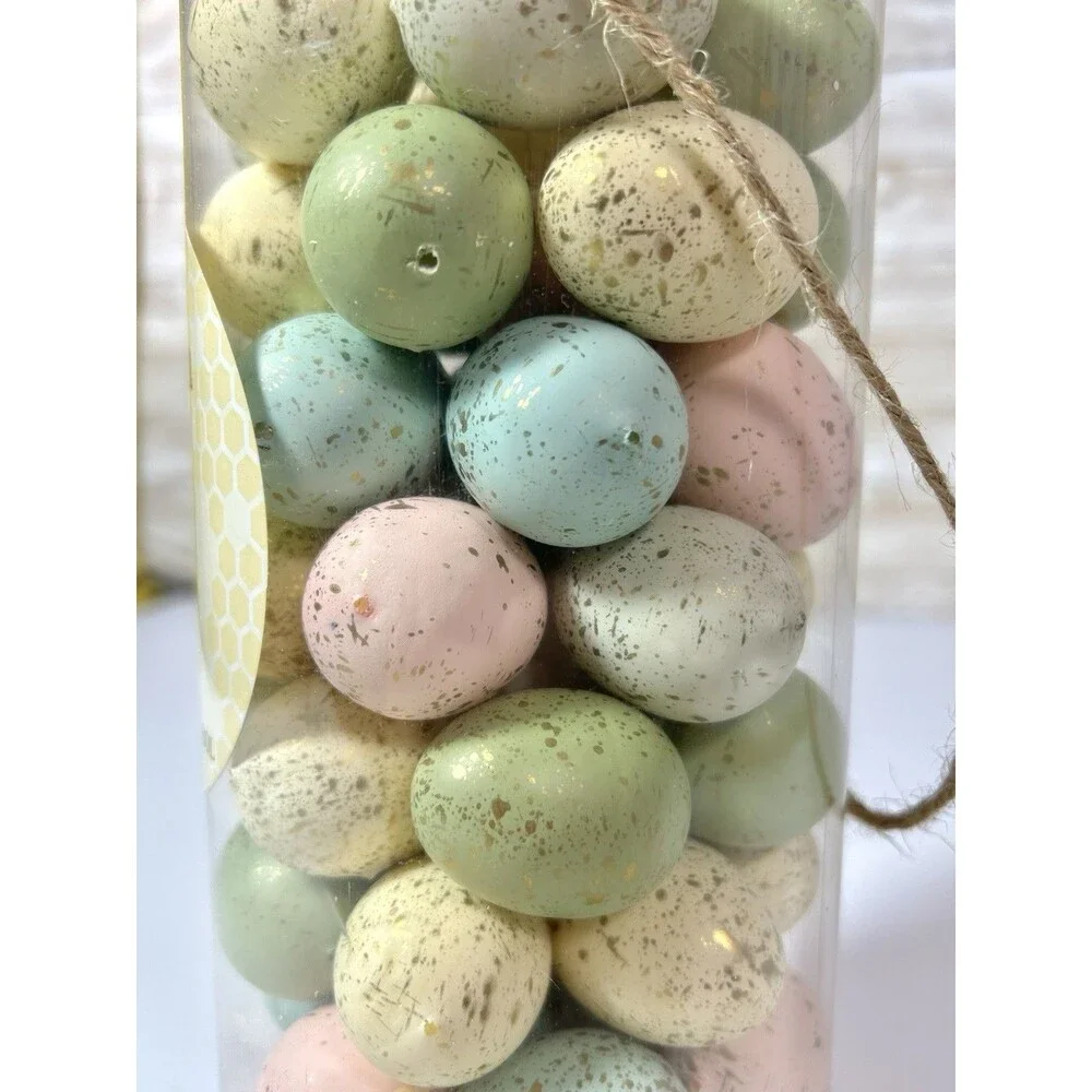 Martha Stewart Set Of 56 Speckled Plastic Easter  Eggs Decor Bowl Filler